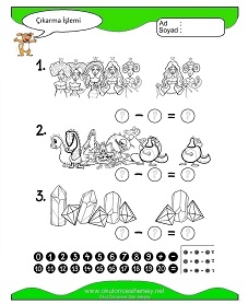 Çıkarma İşlemi Çalışma Sayfaları